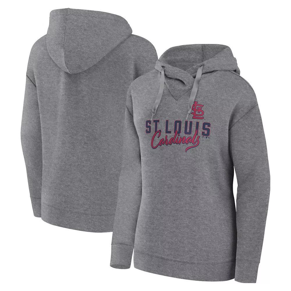 Women's Fanatics Branded Heather Gray Minnesota Twins Script Favorite Pullover Hoodie, Size: Medium, Grey Product Image