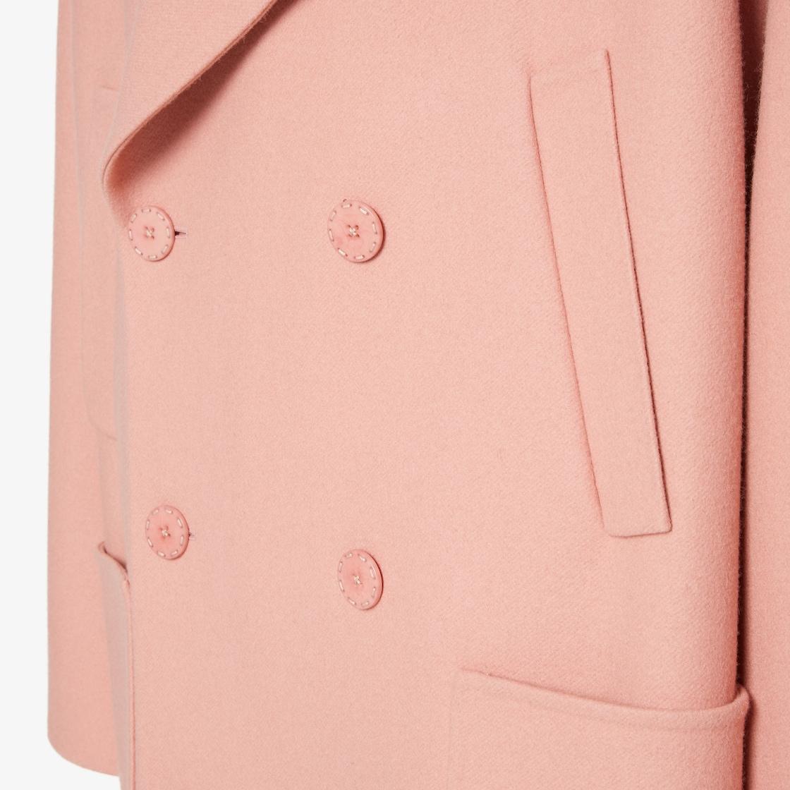 CoatPale pink wool pea coat Product Image