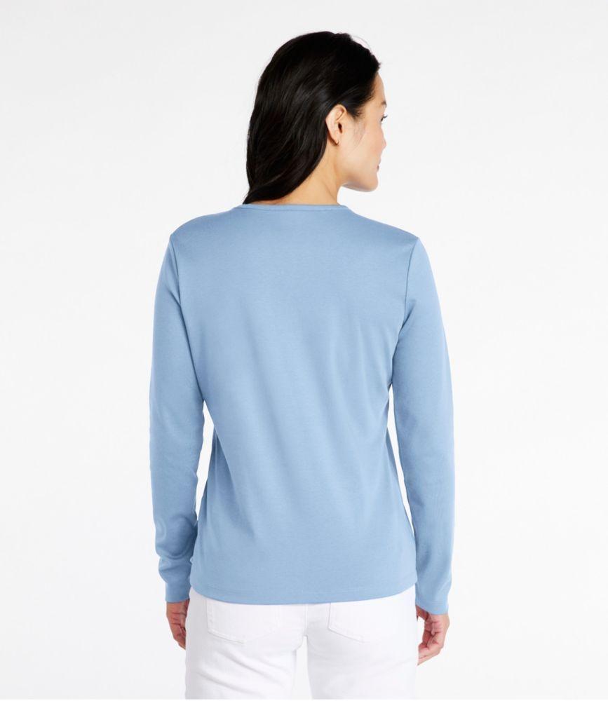 
                            Women's Pima Cotton Tee, Long-Sleeve Crewneck
                         Product Image