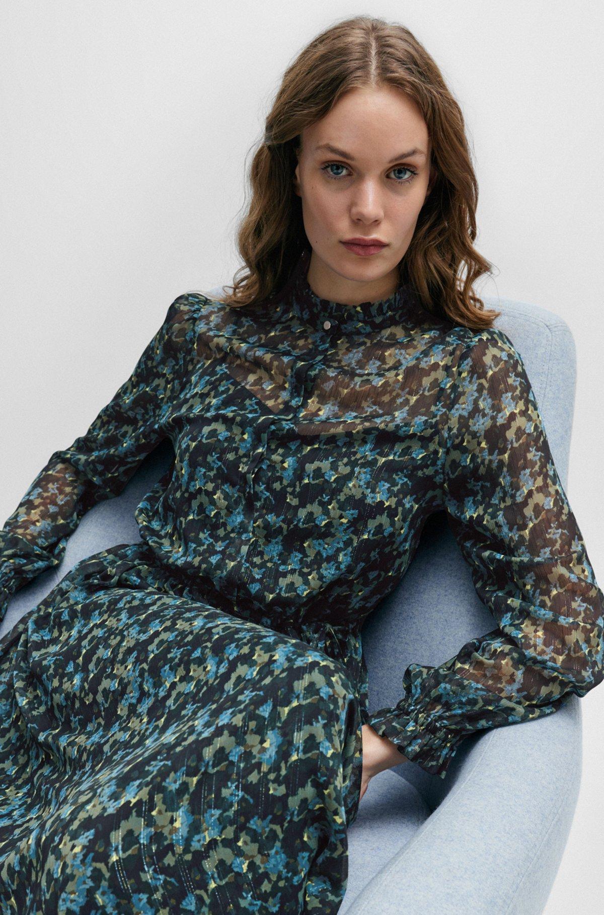 Regular-fit midi dress with digital print Product Image