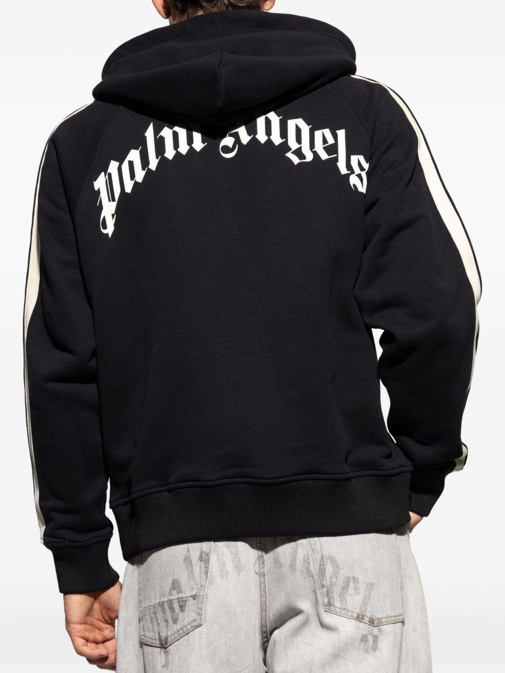 stripe-detail hooded sweatshirt Product Image