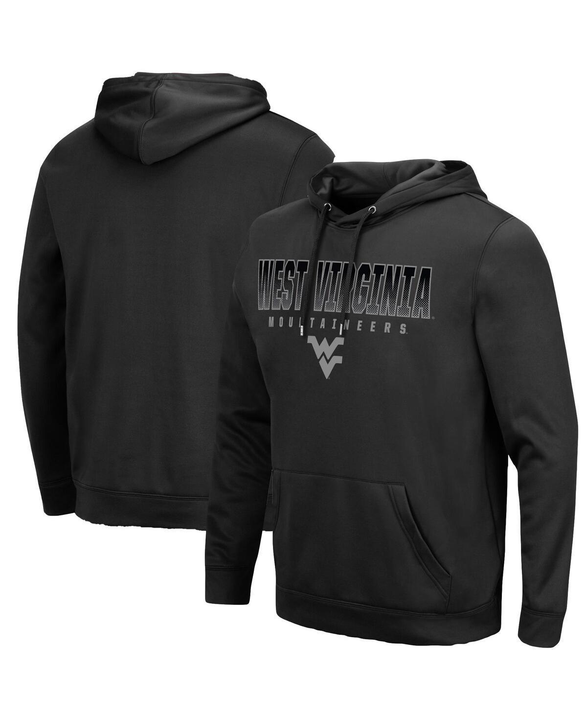 Men's Colosseum Black Georgetown Hoyas Blackout 3.0 Pullover Hoodie, Size: Small, Grg Black Product Image