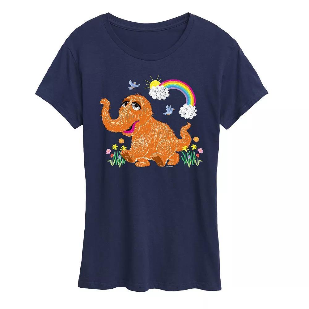 Womens Sesame Street Snuffleupagus Graphic Tee, Girls Blue Product Image