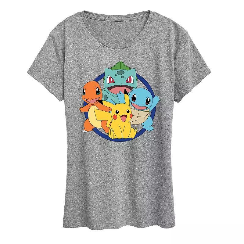 Womens Pokemon Round Group Graphic Tee Product Image