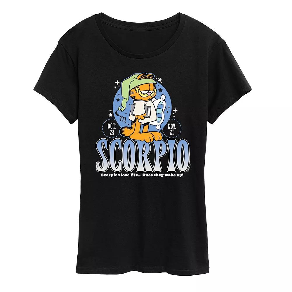 Womens Garfield Scorpio Graphic Tee Blue Product Image