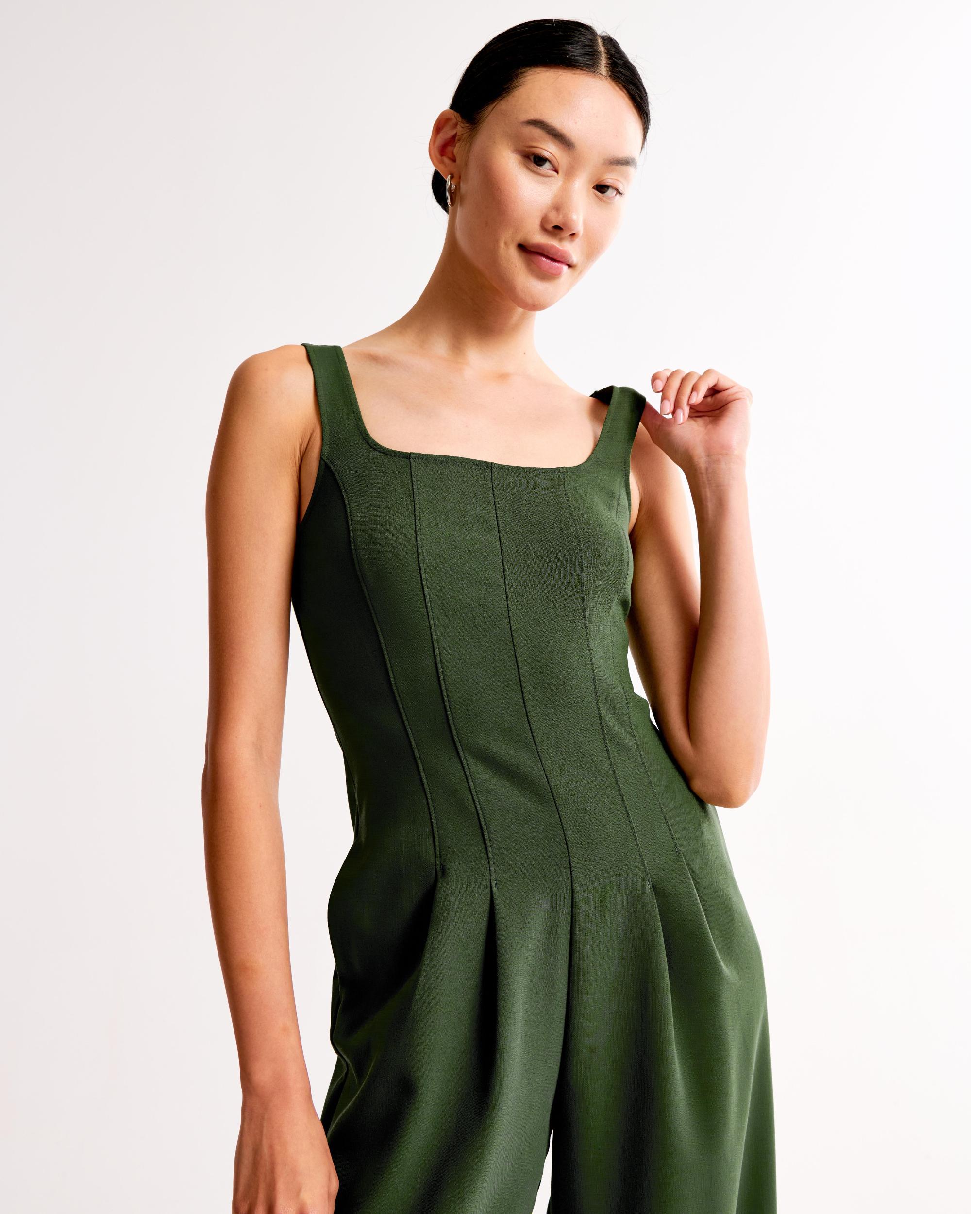 Squareneck Seamed Jumpsuit Product Image