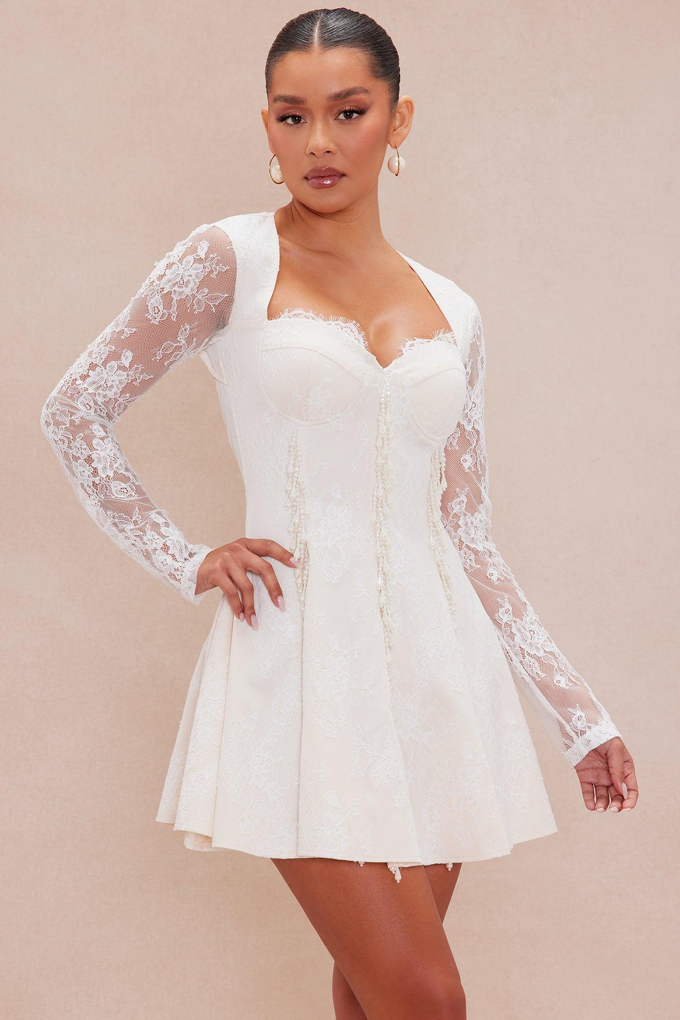 Elizabeth Lace Mini Dress - Ivory/combo Product Image