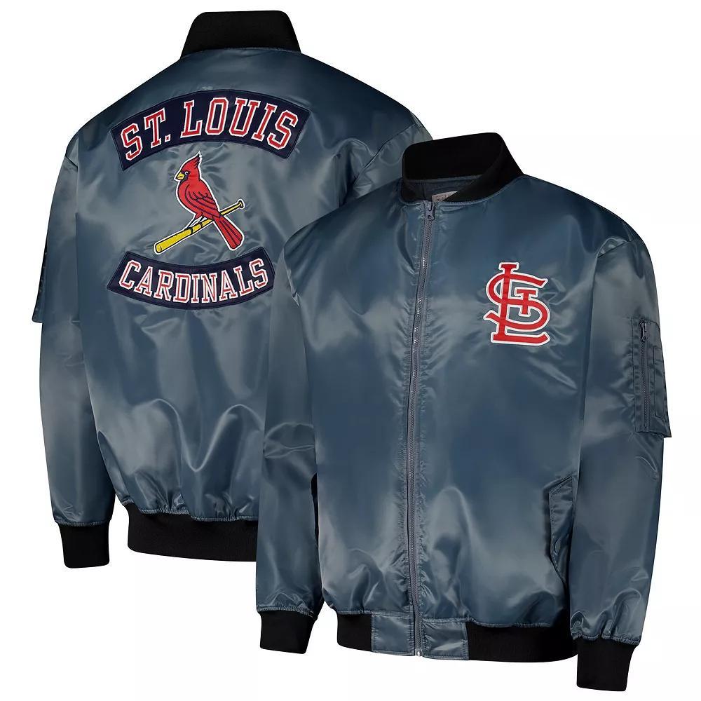 Men's Profile Charcoal St. Louis Cardinals Big & Tall Full-Zip Bomber Jacket, Size: 6XB Product Image
