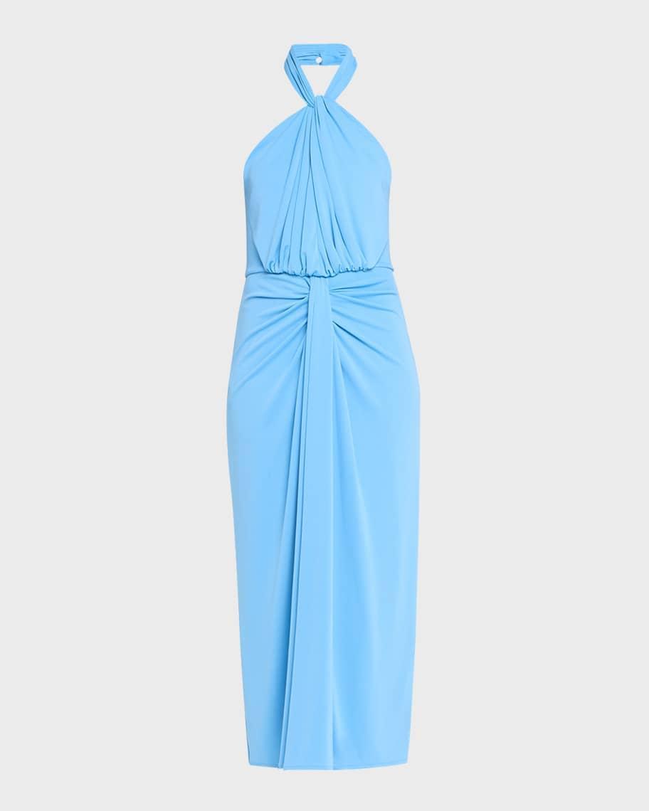 Womens Kaily Draped Halter Maxi Dress Product Image