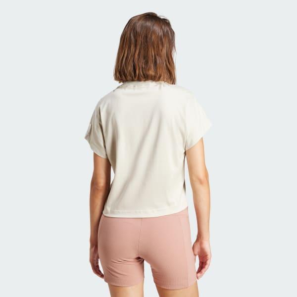 adidas ALL SZN Tee Beige M Womens Product Image