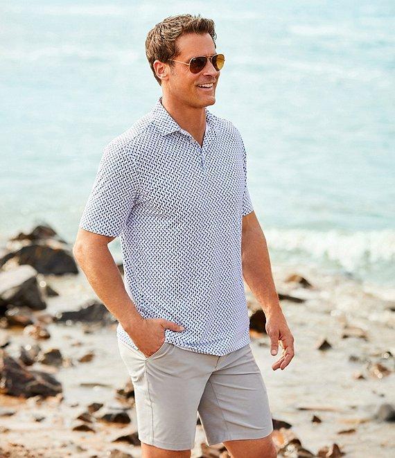 Caribbean Toucan Print Performance Stretch Short Sleeve Polo Shirt Product Image