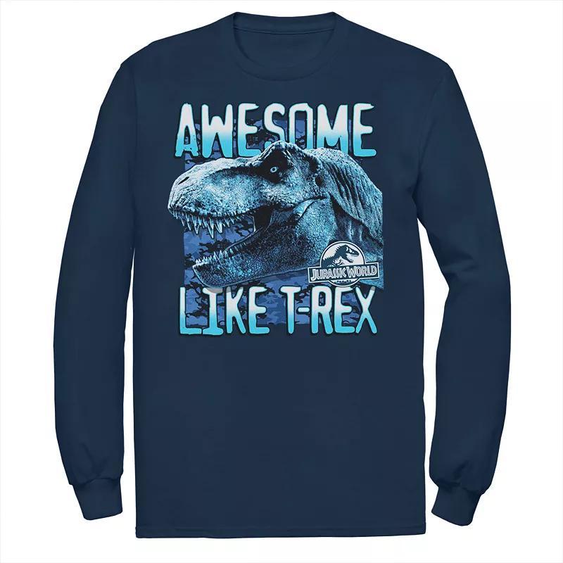 Men's Jurassic World Two Awesme Lke T-Rex Tee, Size: Large, Blue Product Image
