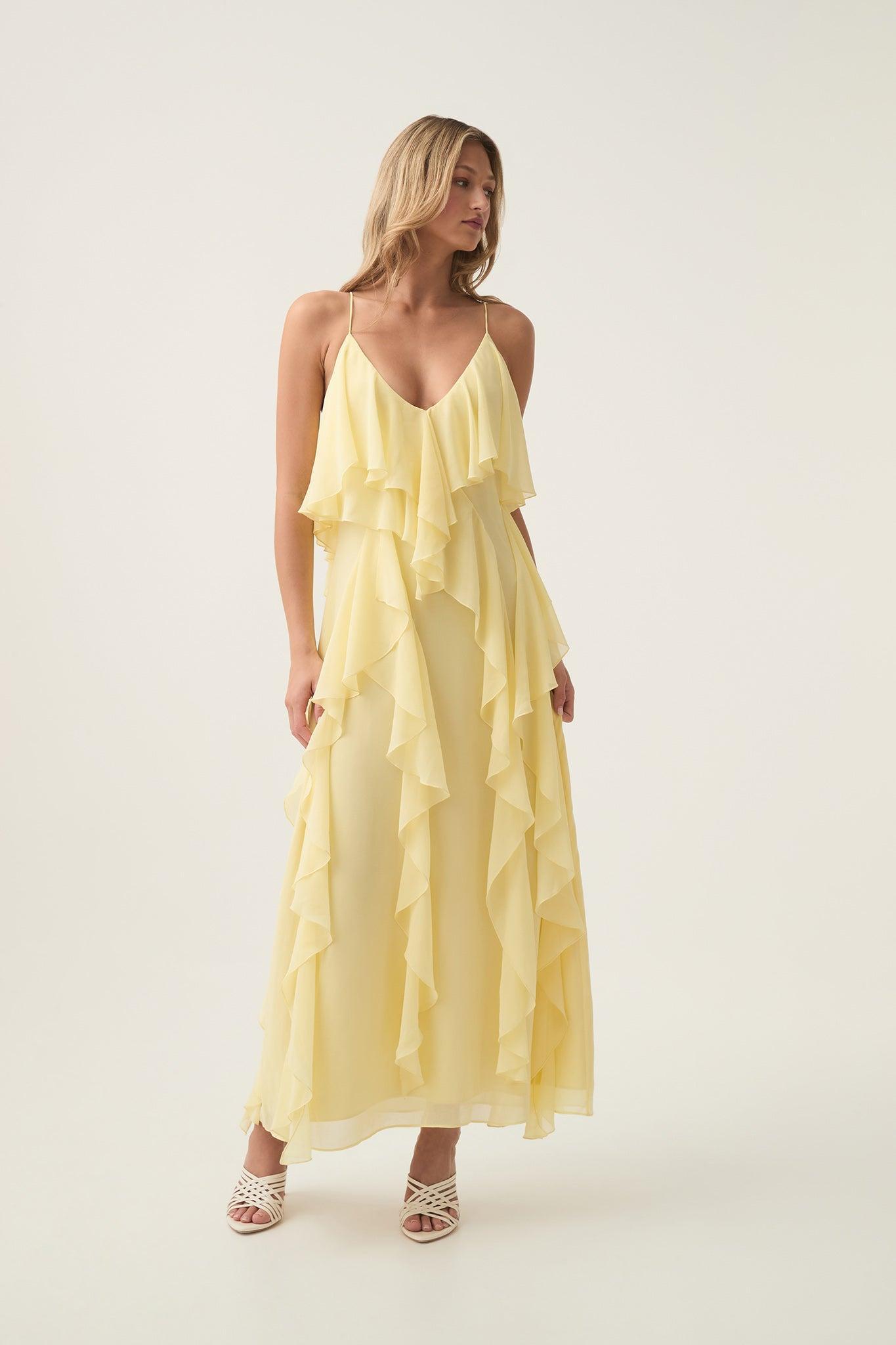 Valentine Frill Maxi Dress Product Image