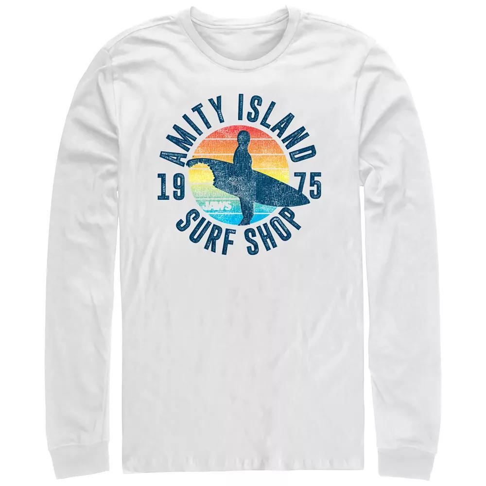 Men's Amity Surf Shop Graphic Tee, Size: Medium, White Product Image