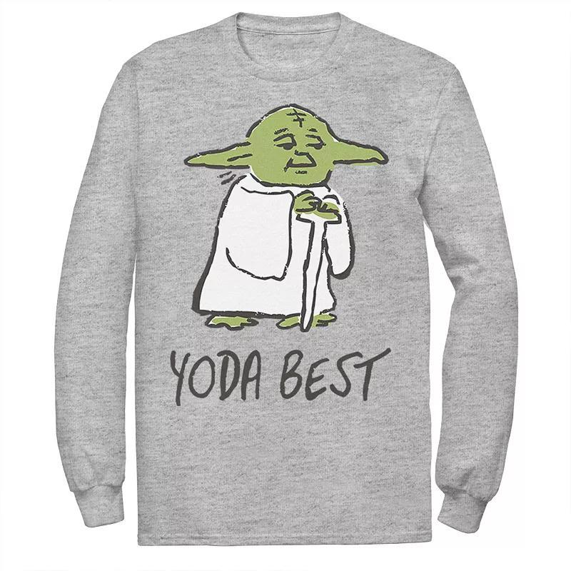 Men's Star Wars Yoda Best Portrait Sketch Tee, Size: XXL, Athletic Grey Product Image