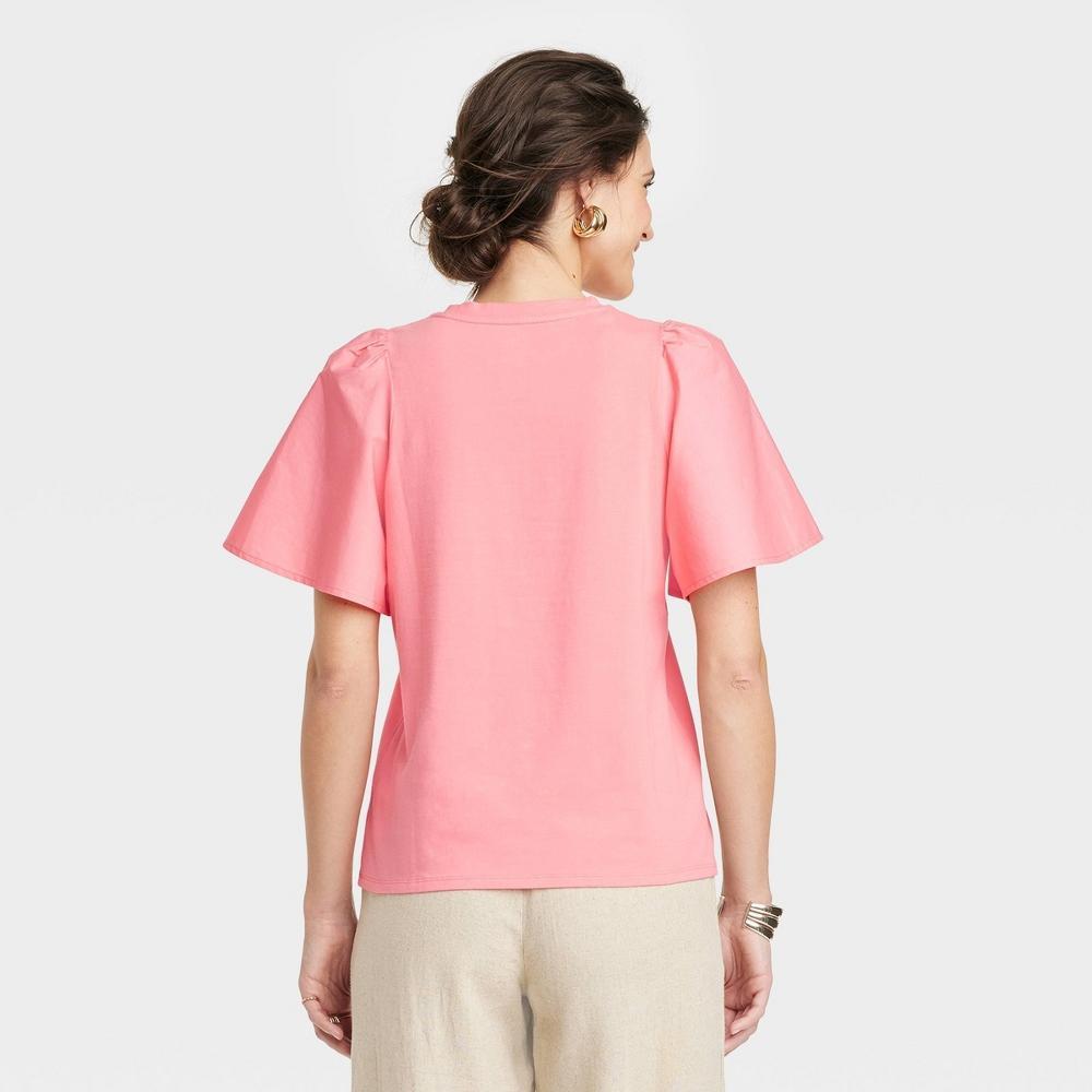 Womens KTW Puff Elbow Sleeve T-Shirt - A New Day L Product Image
