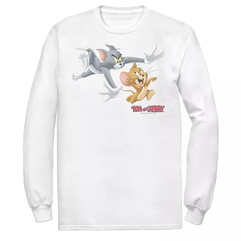 Mens Tom And Jerry Classic Style Chase Portrait Tee, Men's, Size: Large, White Product Image