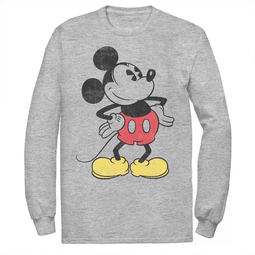 Men's Disney's Mickey Mouse Hands on the Hip Pose Tee, Size: Small, Athletic Grey Product Image