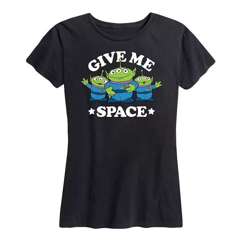 Disney / Pixars Toy Story Womens Give Me Space Graphic Tee, Girls Grey Green Product Image