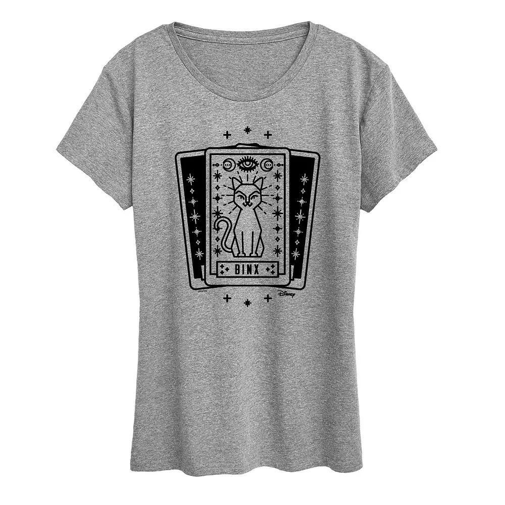Disneys Hocus Pocus Womens Binx Tarot Card Graphic Tee Product Image
