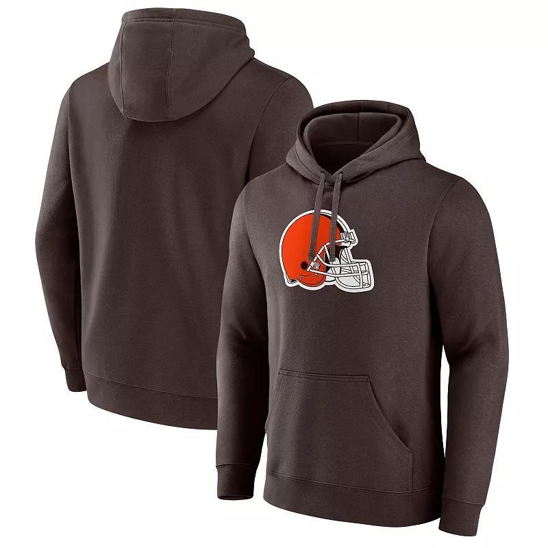 Men's Fanatics Branded Brown Cleveland Browns Primary Logo Pullover Hoodie, Size: 3XL Product Image