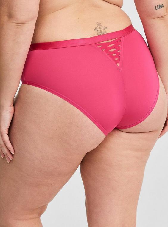 Microfiber Lattice Cutout Mid Rise Hipster Panty Product Image