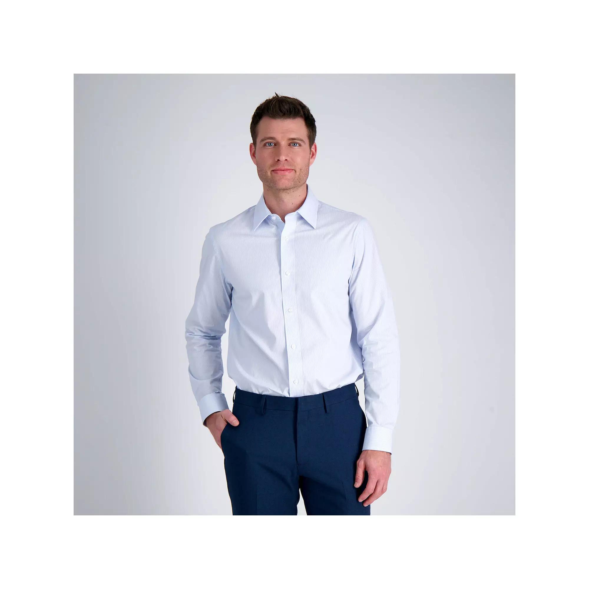 Men's Haggar® Premium Comfort Classic Fit Wrinkle Resistant Dress Shirt, Size: 16.5-34/35, White Product Image
