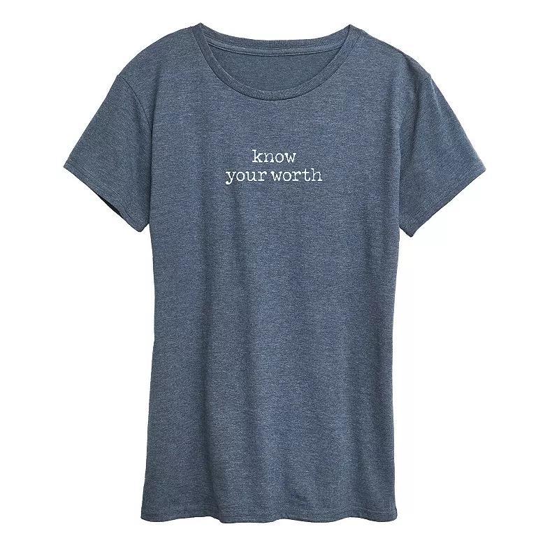 Womens Bunny Outline Graphic Tee Grey Blue Product Image