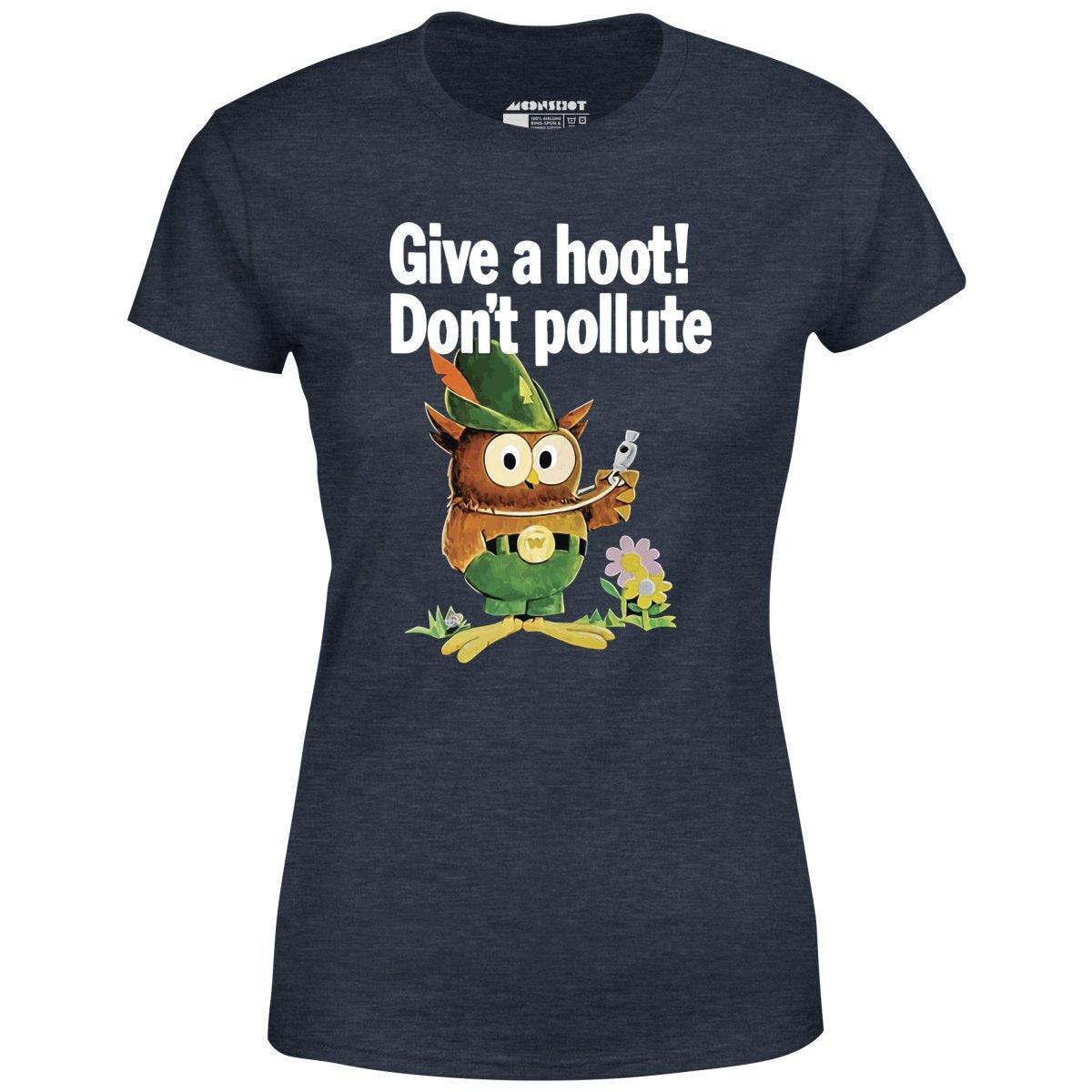 Give a Hoot Don't Pollute - Woodsy Owl Retro - Women's T-Shirt Female Product Image