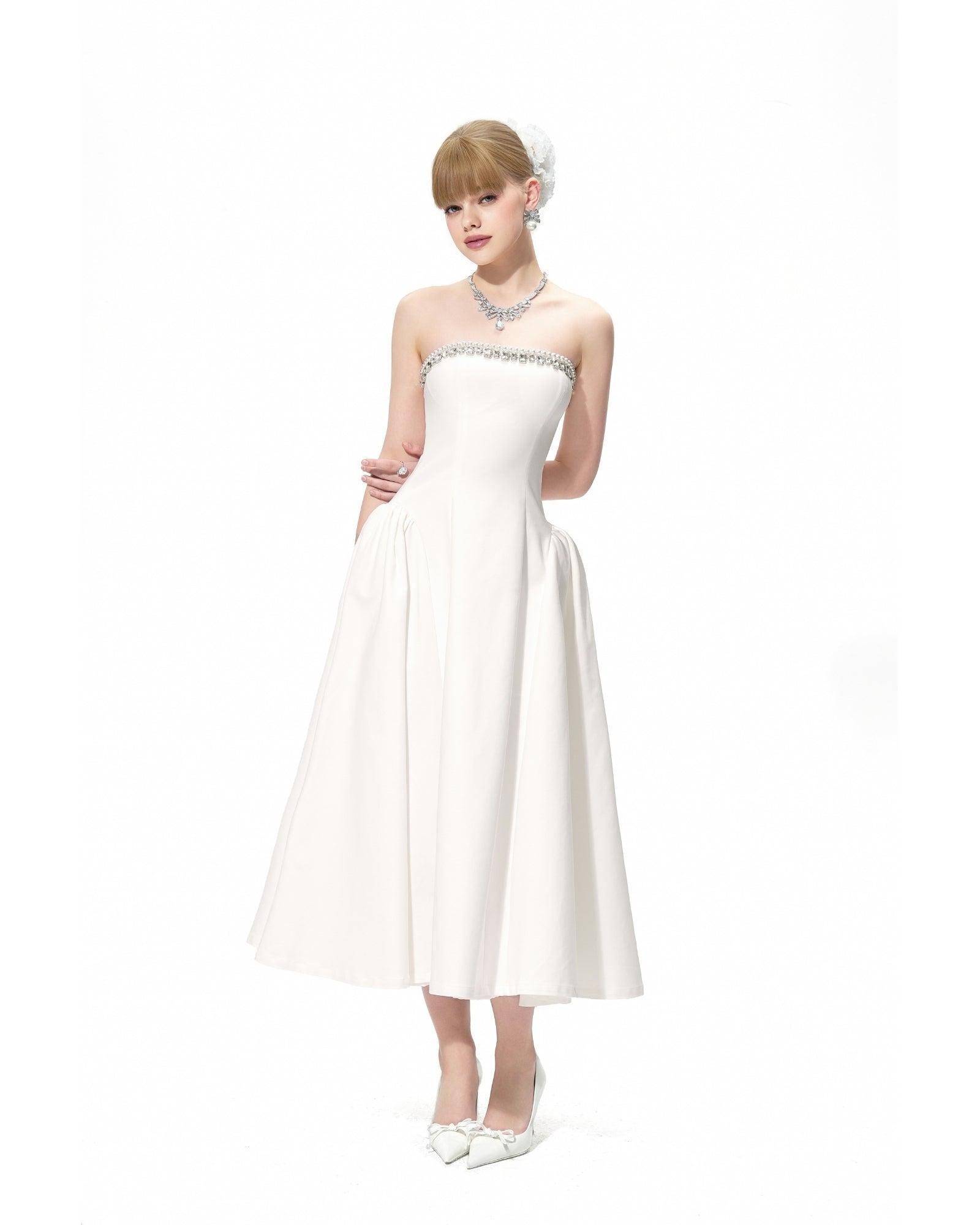Nicolette Dress (White) Product Image