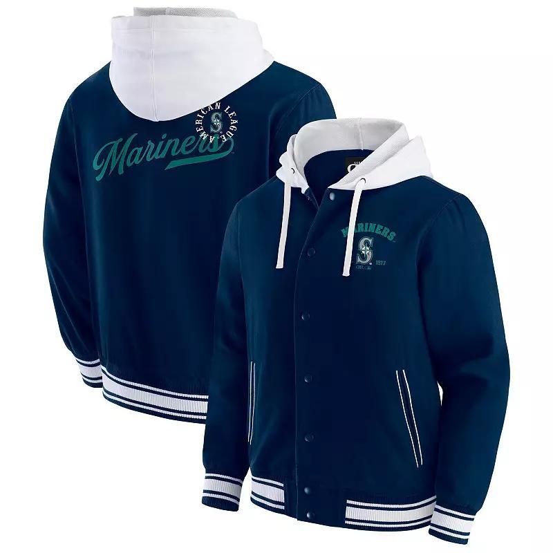 Men's Darius Rucker Collection by Fanatics  Navy Seattle Mariners Full-Snap Hooded Jacket, Size: 2XL, Blue Product Image