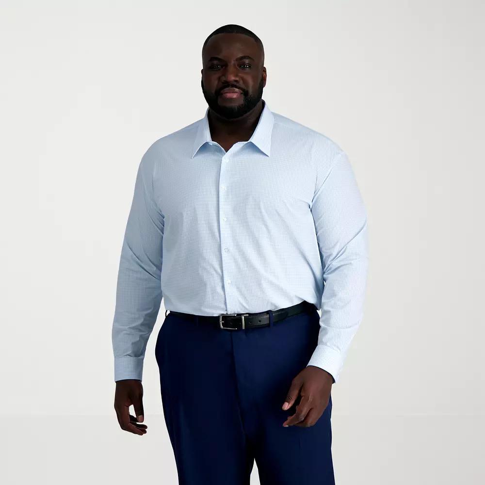 Big & Tall Haggar Smart Wash Classic Fit Solid Dress Shirt, Mens Product Image