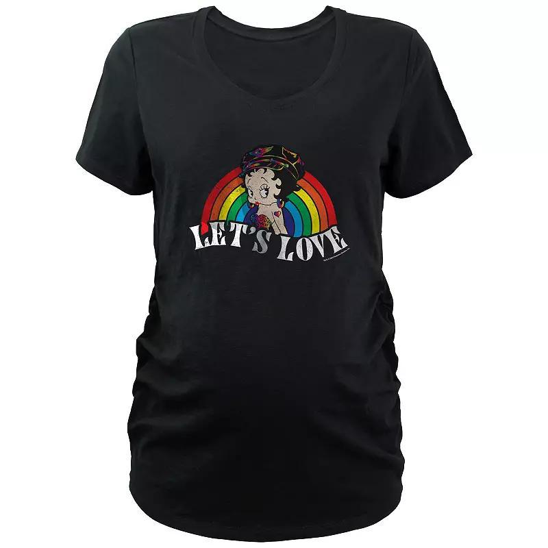 Maternity Betty Boop Lets Love Graphic Tee, Womens Product Image