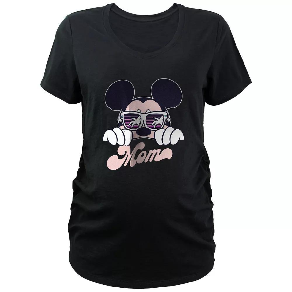 Disney's Mickey Mouse Cool Mom Maternity Graphic Tee, Women's, Size: Small-Mat, Black Product Image