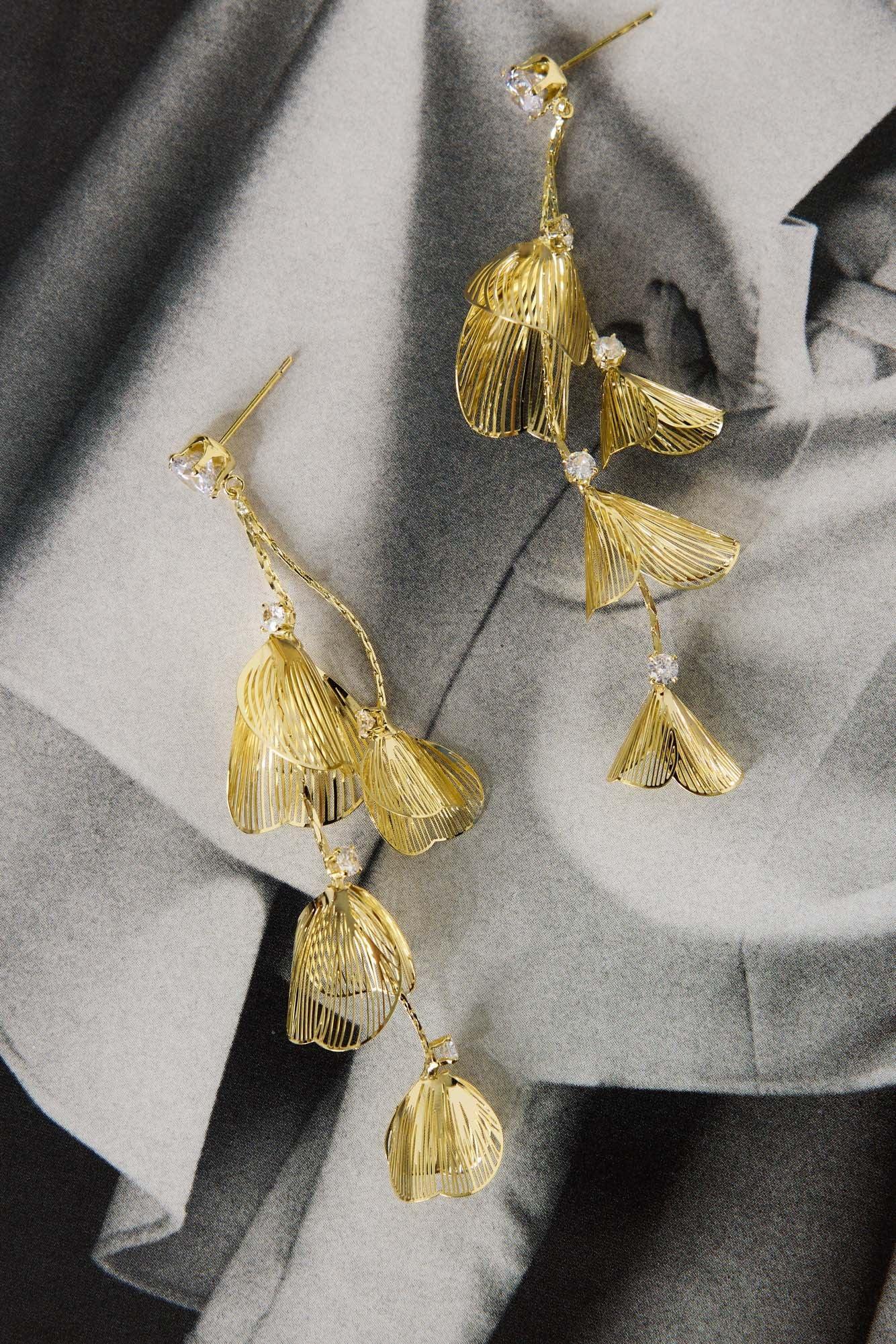 18k Gold Plated Deni Earrings Gold Product Image