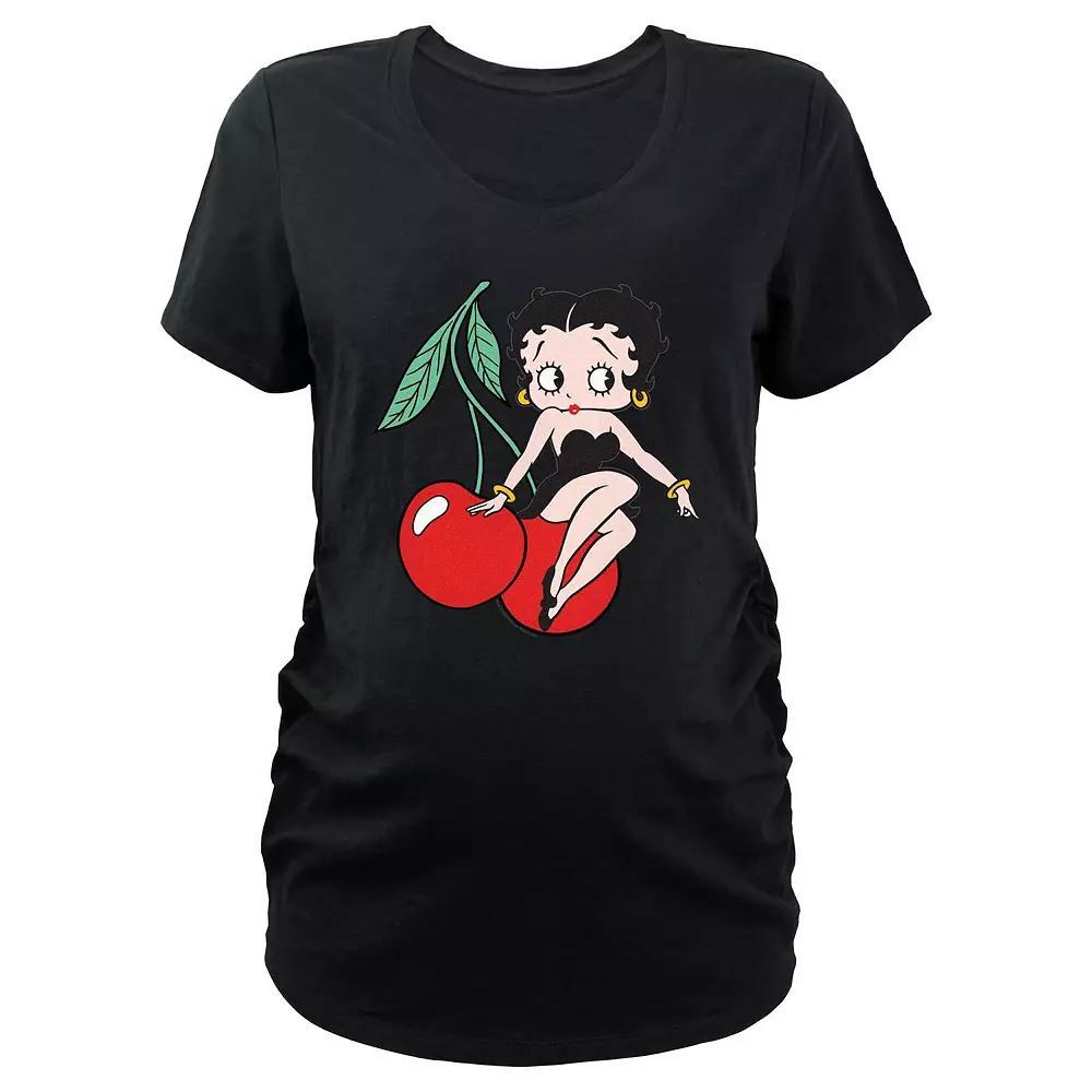 Maternity Mickey Mouse And Minnie Western Sweethearts V-Neck Graphic Tee, Women's, Size: Large-Mat, Black Product Image