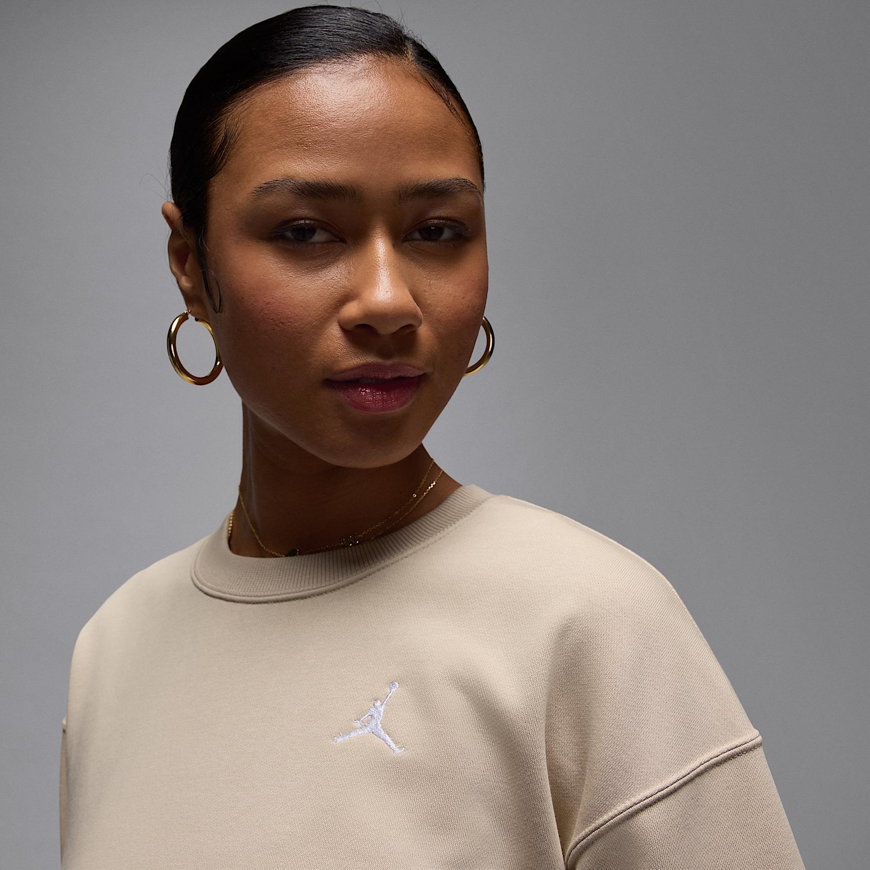 Women's Jordan Brooklyn Fleece French Terry Crew-Neck Sweatshirt Product Image