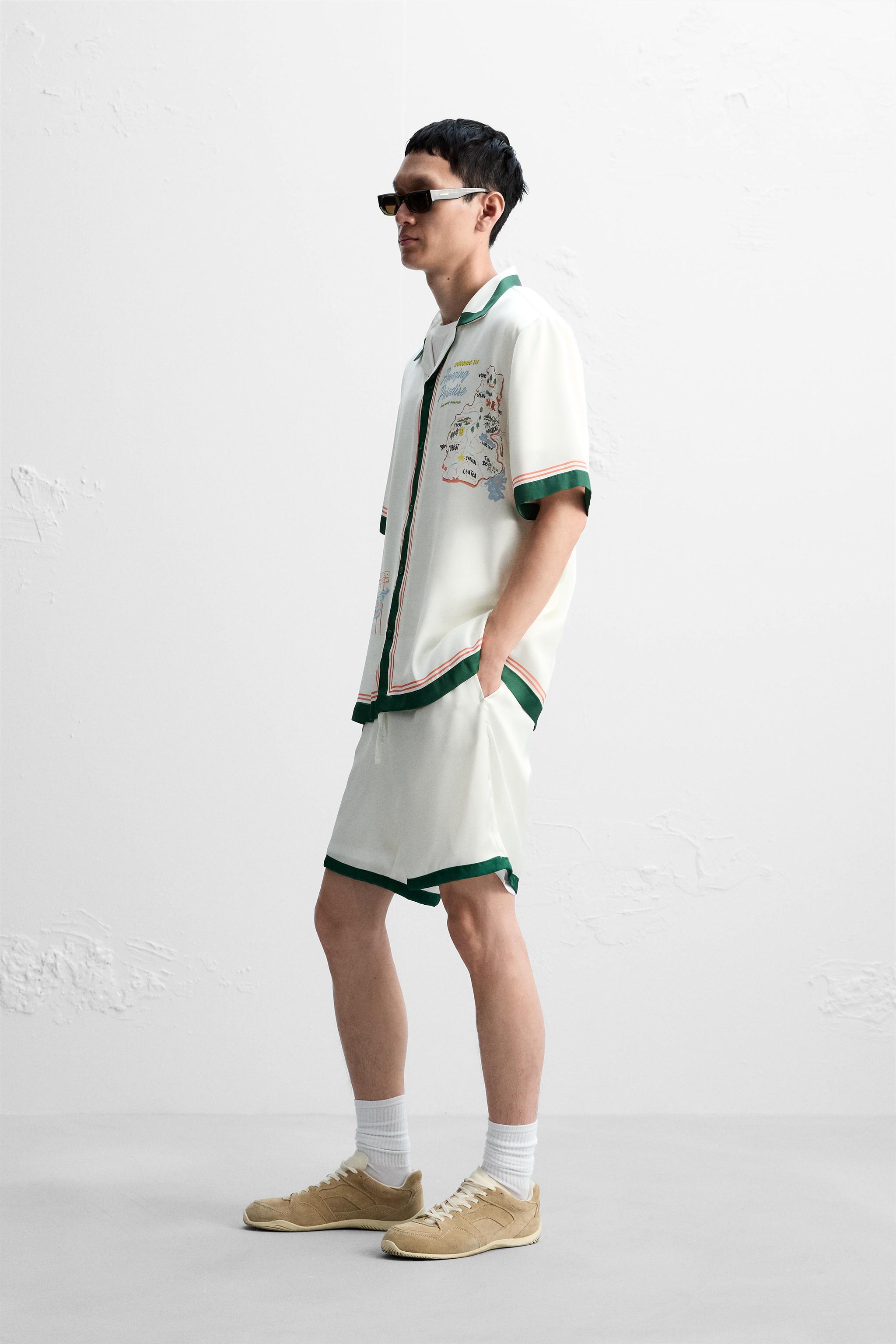 CONTRAST SATIN EFFECT SHORTS Product Image