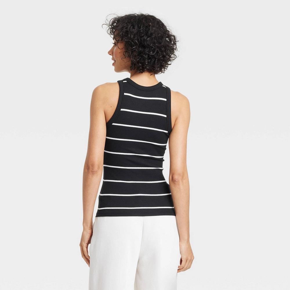 Women's Slim Fit Ribbed Tank Top - A New Day™ Light XL: Cotton Modal Blend, Crew Neck, Sleeveless Product Image