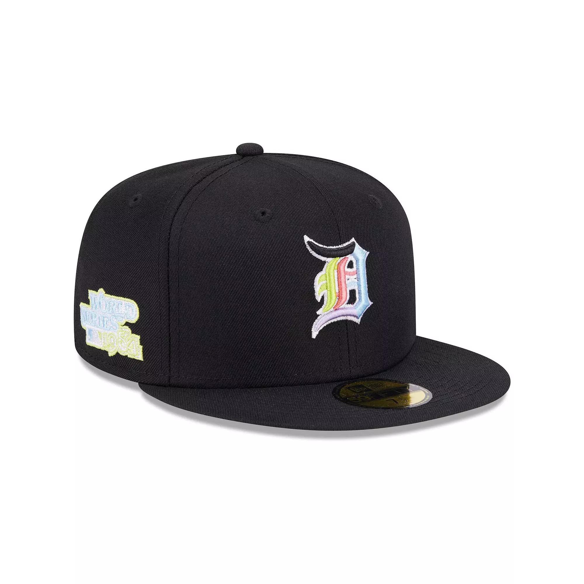 Men's New Era Black Detroit Tigers Multi-Color Pack 59FIFTY Fitted Hat, Size: 7 3/8 Product Image