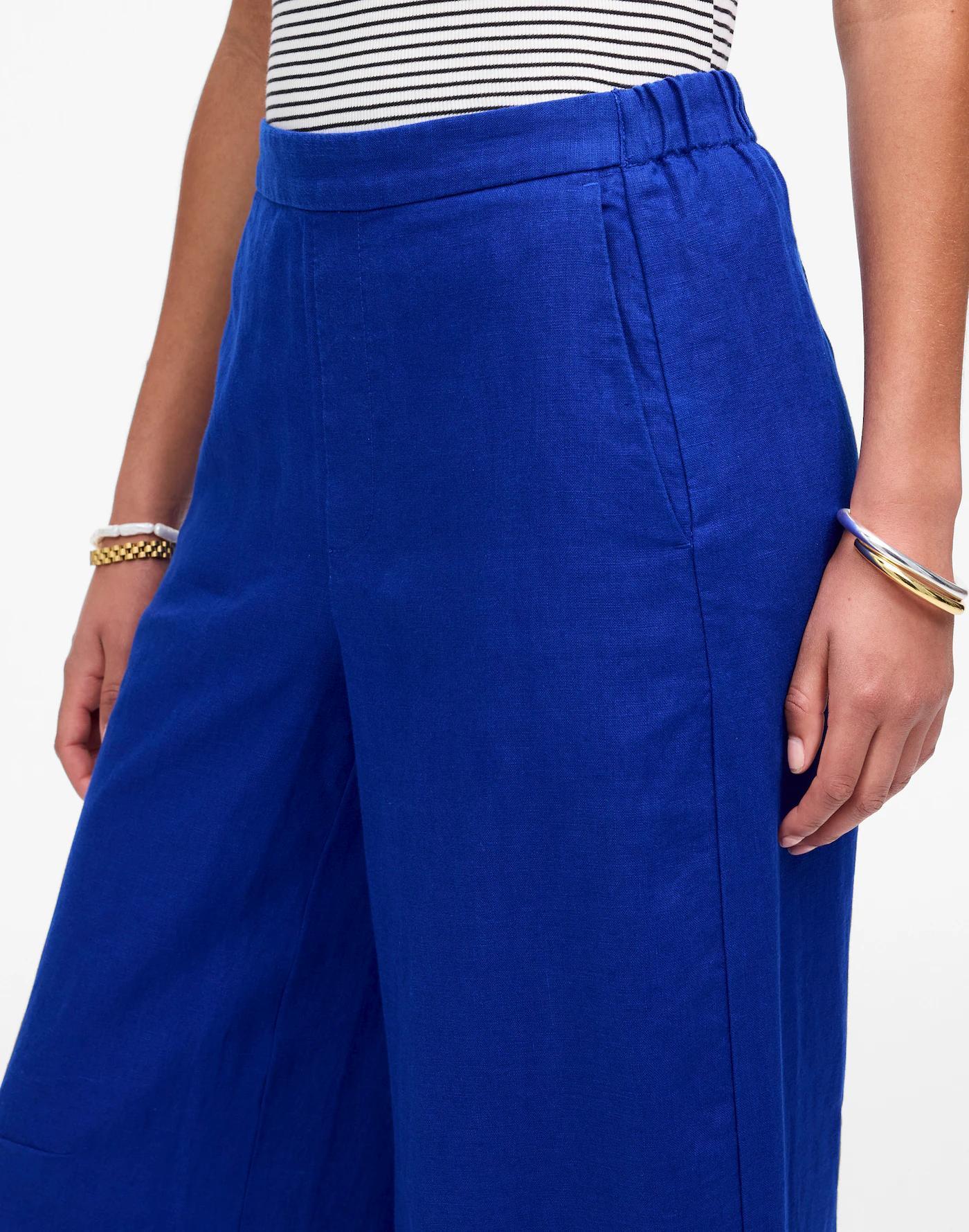 Pull-On Barrel Pants in 100% Linen Product Image