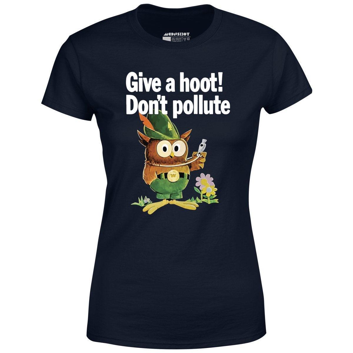 Give a Hoot Don't Pollute - Woodsy Owl Retro - Women's T-Shirt Female Product Image