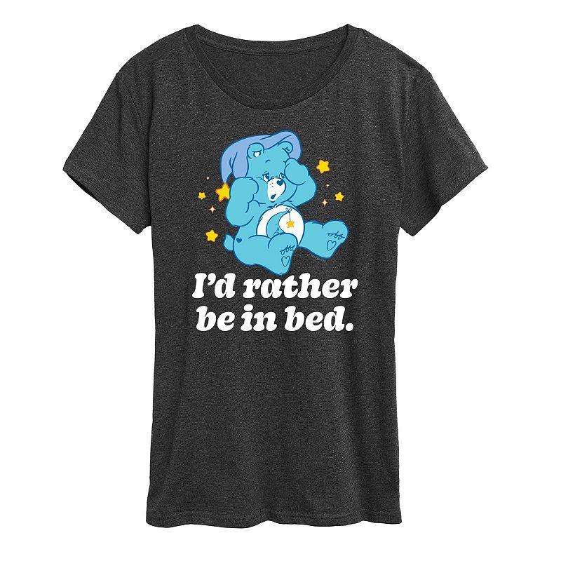 Womens Care Bears Rather Be In Bed Graphic Tee, Girls Product Image