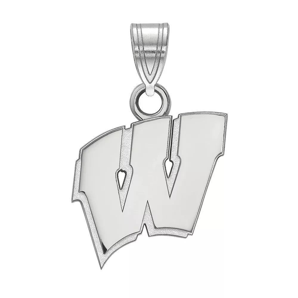 LogoArt Sterling Silver Wisconsin Badgers Pendant, Women's, Size: 18 mm Product Image