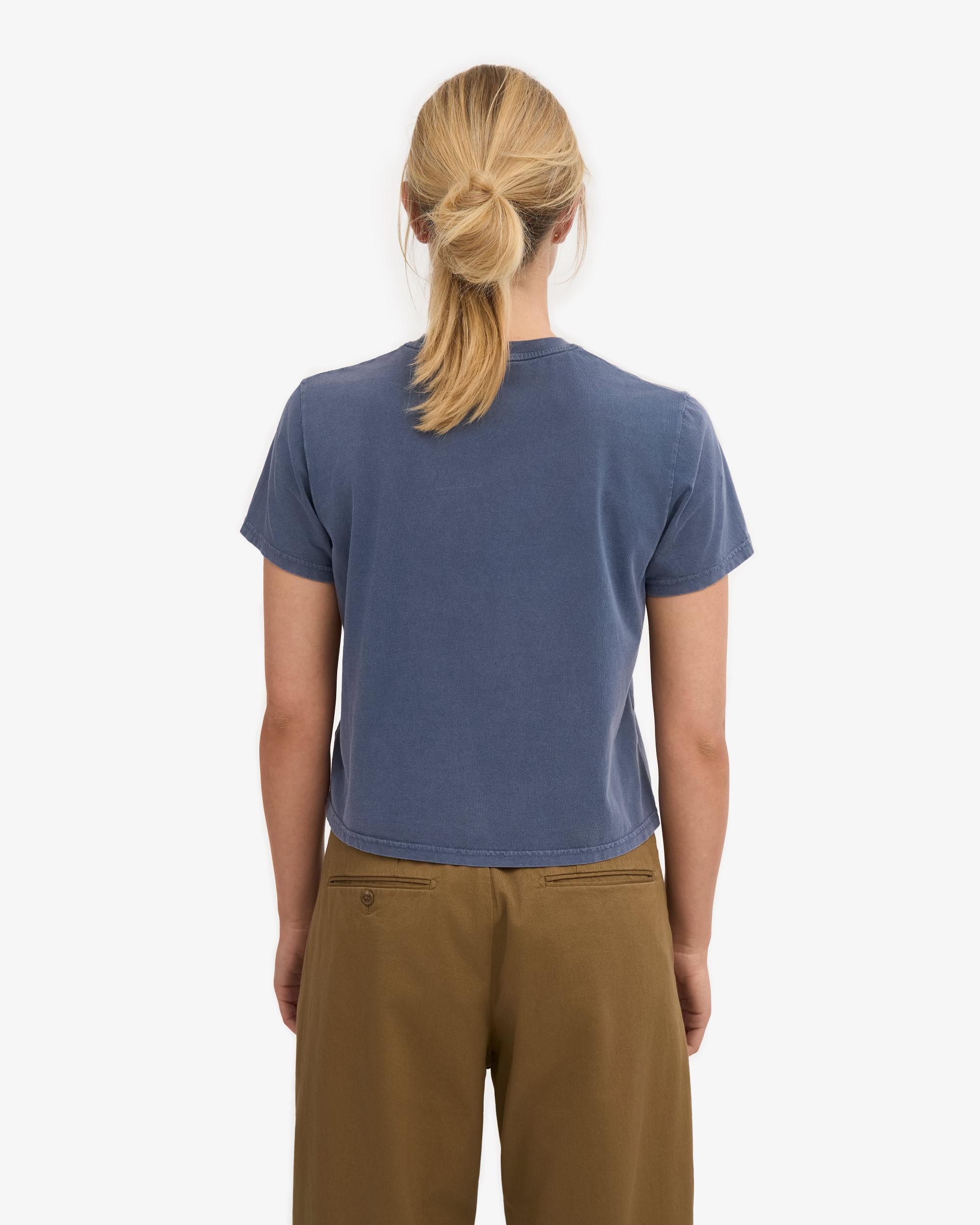 Organic Boxy Crop Tee - Faded Black Product Image