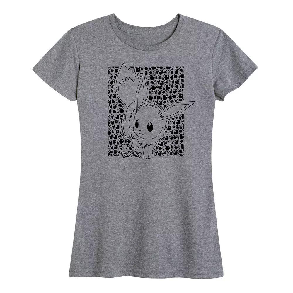 Womens Pokemon Eevee Pattern Graphic Tee Product Image
