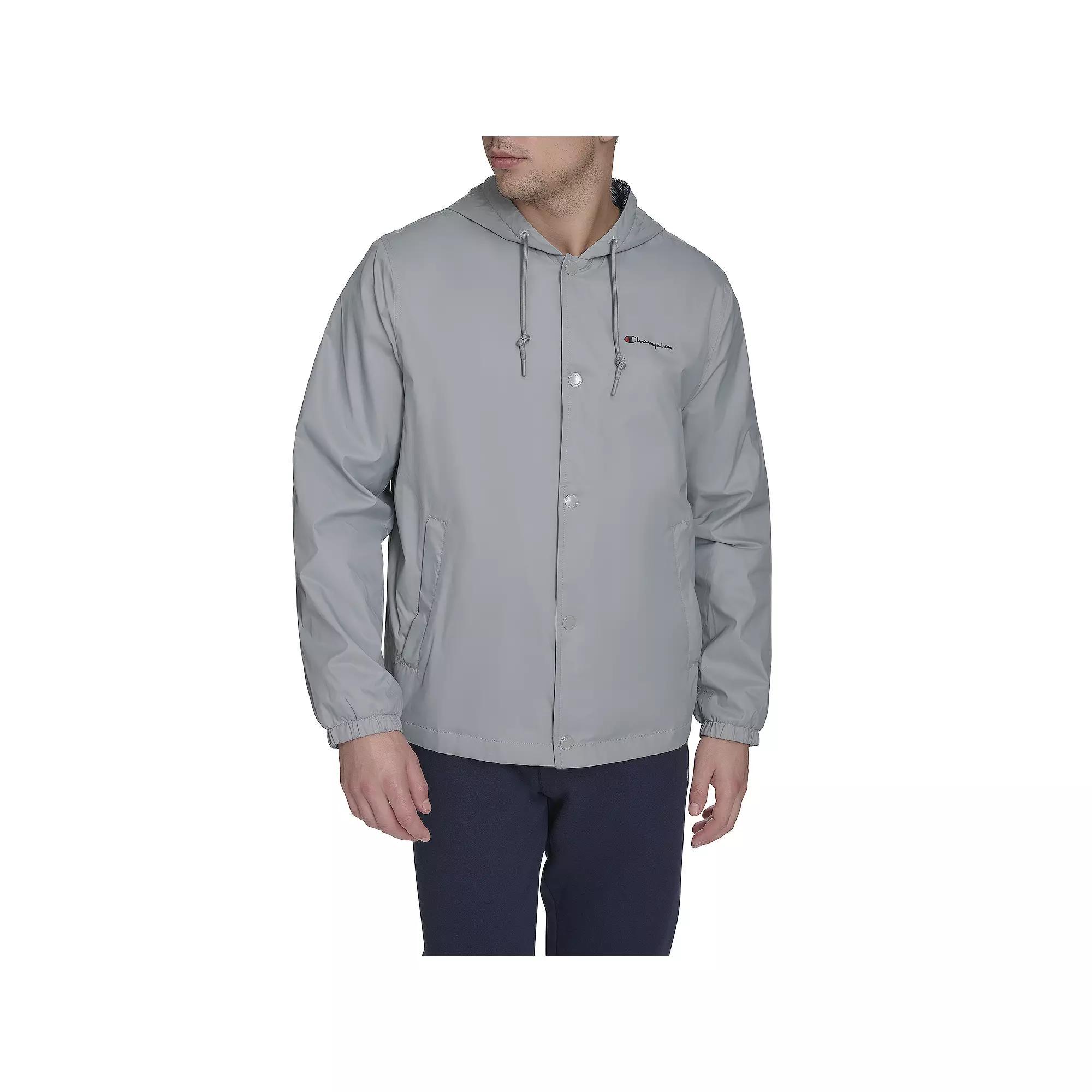Men's Champion® Rain Coach Jacket, Size: Small, Gray Product Image