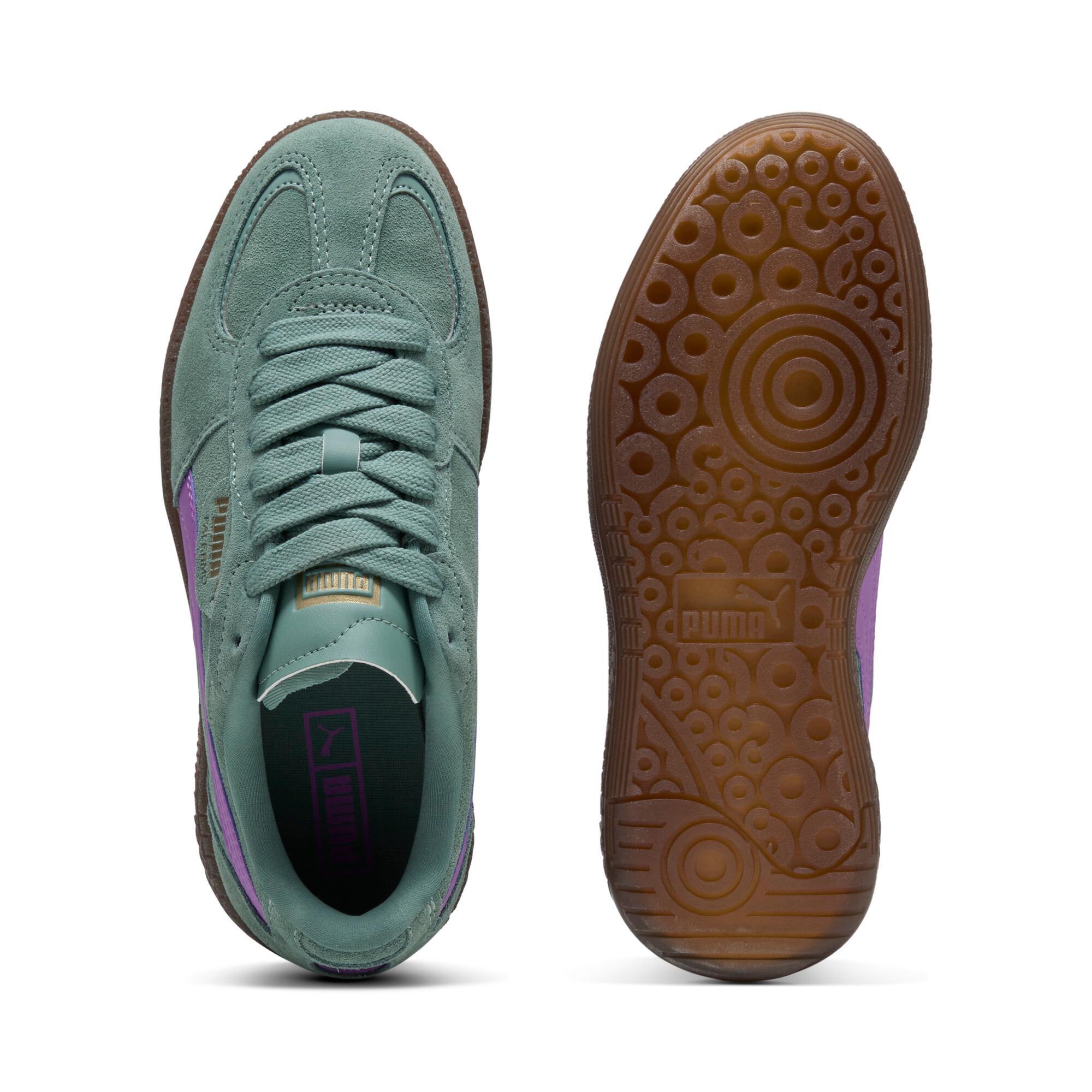 PUMA Palermo Moda Xtra Gum Sneakers Women in Green Moon/Wild Berry Product Image