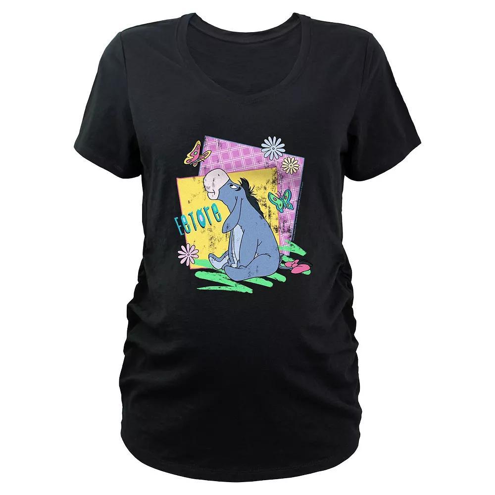 Disney's Winnie The Pooh Eeyore Spring Time Maternity Graphic Tee, Women's, Size: XS-MAT, Black Product Image