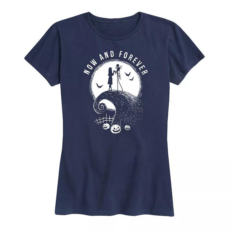 Disney's Nightmare Before Christmas Women's Now and Forever Graphic Tee, Girl's, Size: Large, Blue Product Image